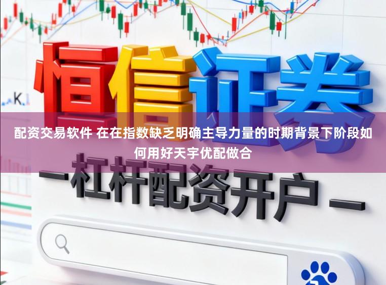 配资交易软件 在在指数缺乏明确主导力量的时期背景下阶段如何用好天宇优配做合
